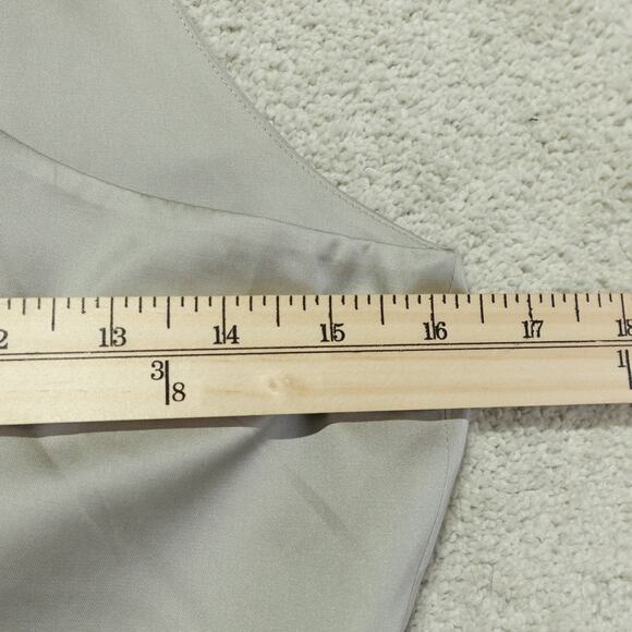 NWT Tsesay Womens Cross Back Dress Sleeveless Tie Front Pleat Zinc Gray Size 10 - Picture 8 of 9